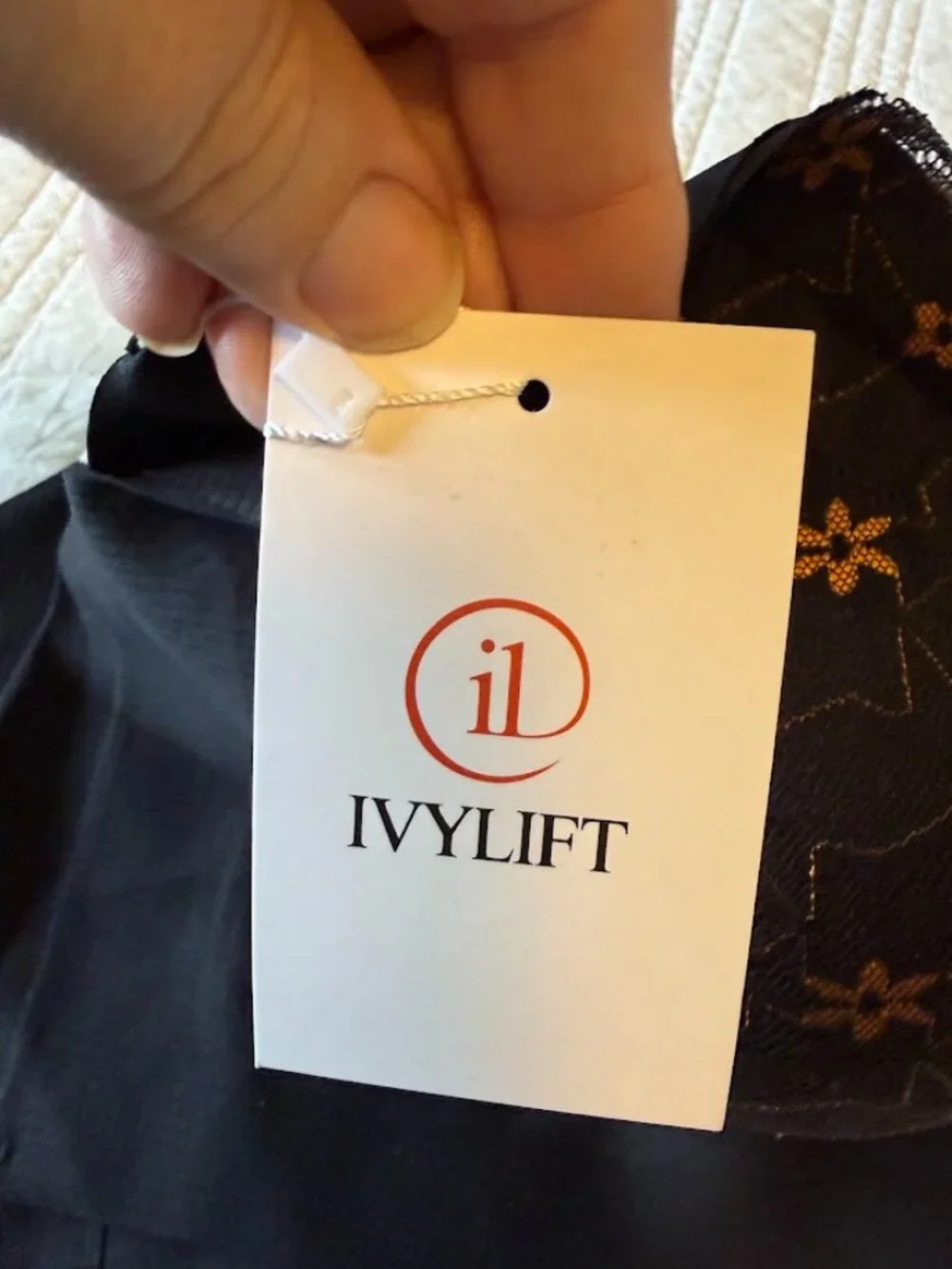 IVYLIFT 5XL Seamless Wire Free Push Up Bra Black with Orange Floral Lace NWT